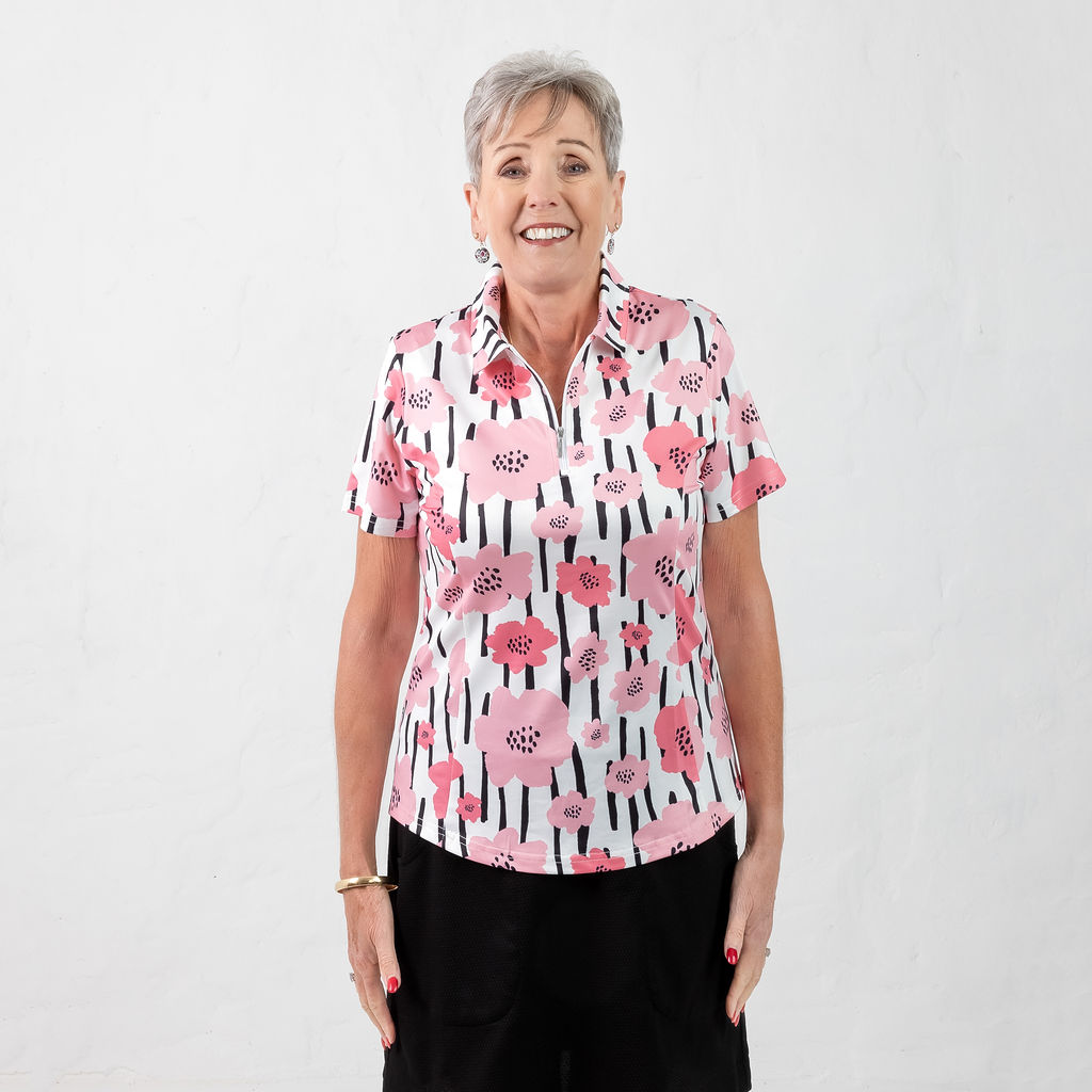 Short Sleeve: Buttons: FS23 - Womens Plus Size Golf Clothing - robbiebrown